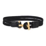 Zwart Geweven Nylon Armband Tom Ford , Black , Heren