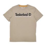 Citroenpeper Heren T-shirt Korte Mouw Timberland , Beige , Heren