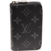 Pre-owned Canvas wallets Louis Vuitton Vintage , Black , Dames