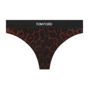 Luipaardprint Bruin Elastische Taille Leggings Tom Ford , Brown , Dame...