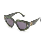 Lw40155I 96A Sunglasses Loewe , Green , Dames