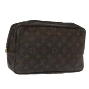 Pre-owned Canvas clutches Louis Vuitton Vintage , Brown , Dames