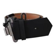 Verstelbare leren riem in zwart Ermanno Scervino , Black , Dames