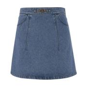 Denim Logo Rok met Zakken Patou , Blue , Dames