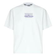 Witte T-shirts en Polos met Korte Mouwen Stone Island , White , Heren