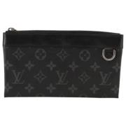 Pre-owned Canvas clutches Louis Vuitton Vintage , Black , Dames