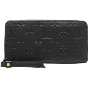 Pre-owned Leather wallets Louis Vuitton Vintage , Black , Dames