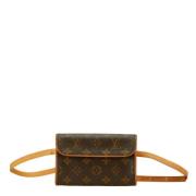 Pre-owned Canvas clutches Louis Vuitton Vintage , Brown , Dames