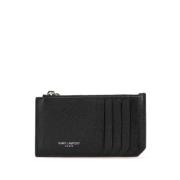 Pre-owned Leather wallets Yves Saint Laurent Vintage , Black , Heren