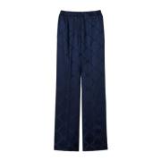 Blauwe Broek Set Twinset , Blue , Dames