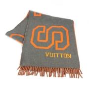 Pre-owned Wool scarves Louis Vuitton Vintage , Gray , Dames