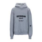 Heren hoodie met bedrukte voorkant Dolce & Gabbana , Gray , Heren