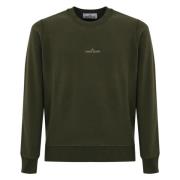 Militair Groene Katoenen Trui Stone Island , Green , Heren