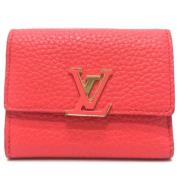 Pre-owned Leather wallets Louis Vuitton Vintage , Red , Dames