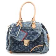 Pre-owned Canvas handbags Louis Vuitton Vintage , Blue , Dames