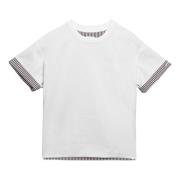 Korte Mouw Ronde Hals T-Shirt Bottega Veneta , White , Dames