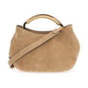 Suède handtas Moschino , Beige , Dames