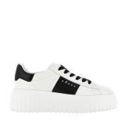 Witte Sneakers met Zijstreep Hogan , White , Heren