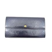 Pre-owned Leather wallets Louis Vuitton Vintage , Black , Dames