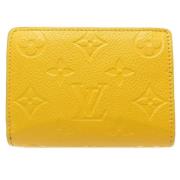 Pre-owned Leather wallets Louis Vuitton Vintage , Yellow , Dames