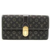 Pre-owned Canvas wallets Louis Vuitton Vintage , Gray , Dames