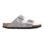 Shearling Arizona Sandalen Birkenstock , Gray , Dames