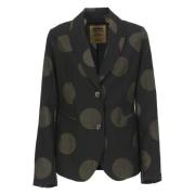 Zwarte polka dot wollen blazer UMA Wang , Black , Dames