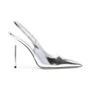 Zilveren Slingback Hoge Hakken Paris Texas , Gray , Dames