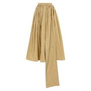 Geplooide rok met striksluiting Liviana Conti , Beige , Dames