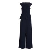 Mouwloze Jumpsuit met Peplum Detail vera mont , Blue , Dames