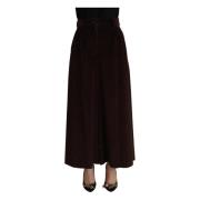 Bordeaux Corduroy High-Waisted Pants Dolce & Gabbana , Brown , Dames