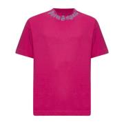 Flame Logo Fuchsia T-shirt Palm Angels , Pink , Heren