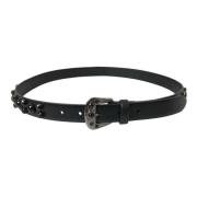 Gegraveerde Logo Leren Riem Dolce & Gabbana , Black , Dames