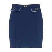 Blauwe Oceaan Rok Elisabetta Franchi , Blue , Dames