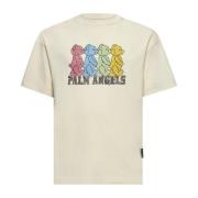 Crossroads Bears Print T-shirts en Polos Palm Angels , Beige , Heren