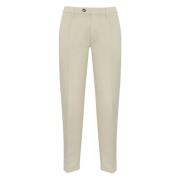 Ivoor Katoen Linnen Broek Regular Fit Re-Hash , Beige , Heren