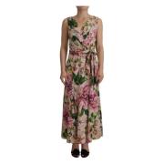 Bloemen zijden wikkeljurk Dolce & Gabbana , Multicolor , Dames