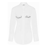 Witte Katoenen Poplin Overhemd Jean Paul Gaultier , White , Dames