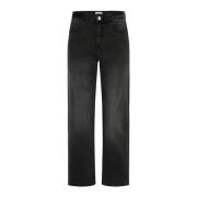 Raven Zwarte Cropped Jeans Ichi , Black , Dames