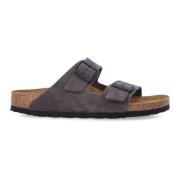 Suède Zomer Sandalen Birkenstock , Gray , Heren