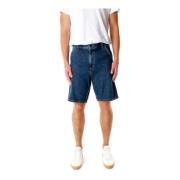 Relaxed Fit Denim Werkshorts Carhartt Wip , Blue , Heren