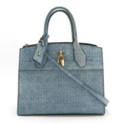 Pre-owned Canvas totes Louis Vuitton Vintage , Blue , Dames