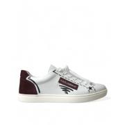 Exclusieve Wit Bordeaux Lage Top Sneakers Dolce & Gabbana , White , He...