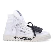 High-top Sneakers met Geperforeerde Details Off White , White , Heren