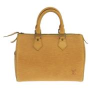 Pre-owned Leather handbags Louis Vuitton Vintage , Yellow , Dames