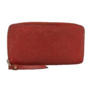 Pre-owned Leather wallets Louis Vuitton Vintage , Red , Dames