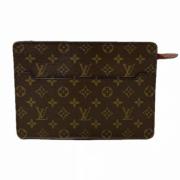 Pre-owned Canvas clutches Louis Vuitton Vintage , Brown , Heren