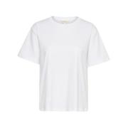 Wit Katoenen T-Shirt, Regular Fit Part Two , White , Dames