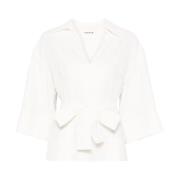 Witte Linnen Blend Raisa Shirt P.a.r.o.s.h. , White , Dames