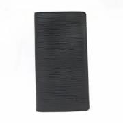 Pre-owned Leather wallets Louis Vuitton Vintage , Black , Heren